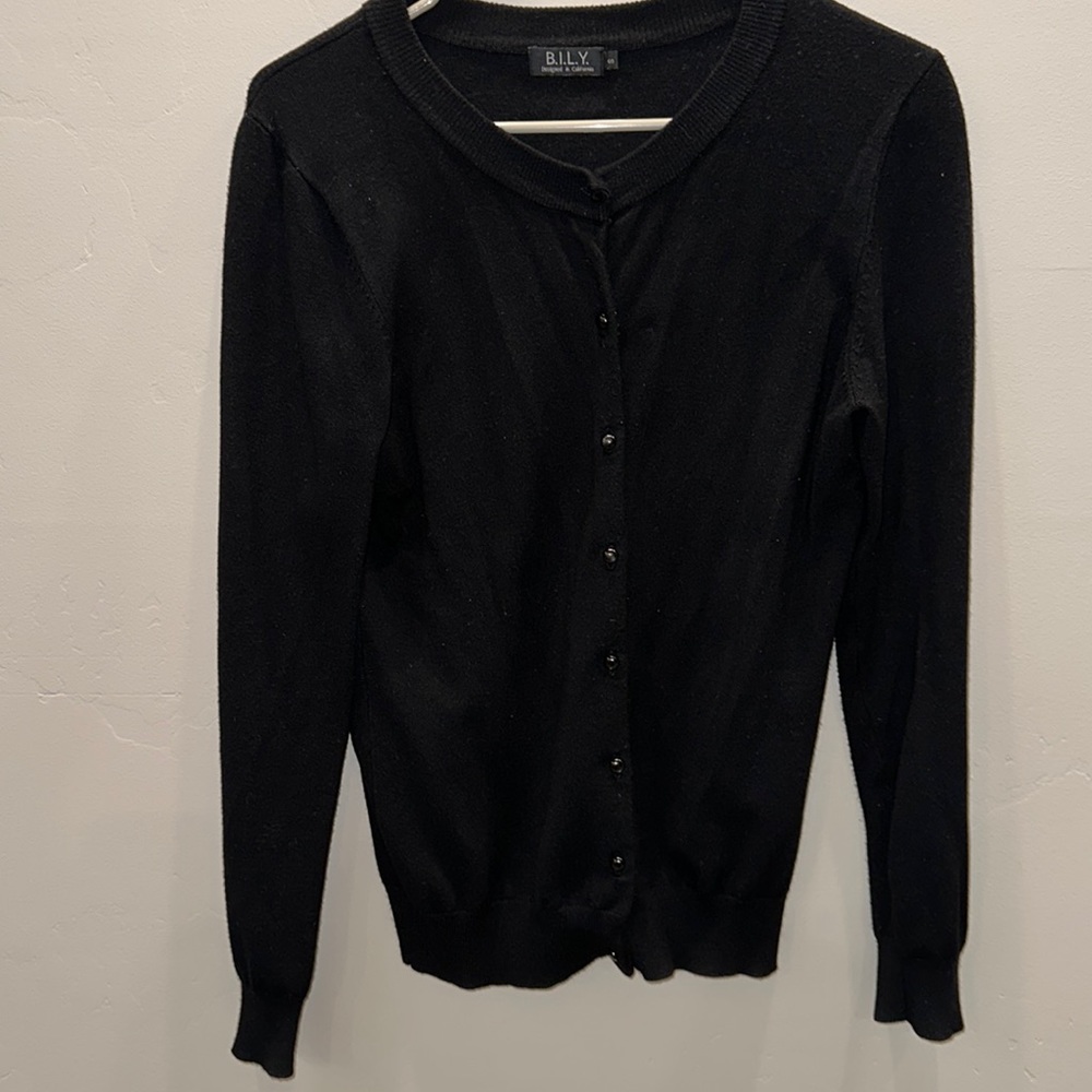 BILY - Women’s Cardigan- Solid Black - Small